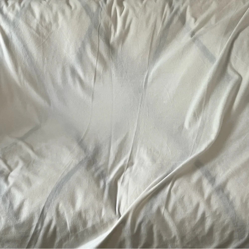 #Z GALLERIE RUG/ Throw, smoke free pet free home. White W/ Brown lines.